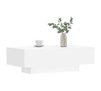 Festnight Mesa de Centro, Mesa de Salón Moderna, 100x49,5x31 cm, Material Compuesto de Madera, para Muebles de Sala de Estar, Blanco