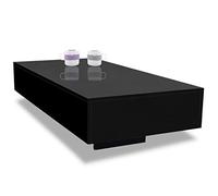 Festnight Mesa de Centro Moderno Negra 115 x 55 x 31 cm