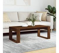 Festnight Mesa de Centro para Salón Mesa Auxiliar Salón Mesilla de Centro Moderna Mesa para Café Mesa para Sofa de Madera, Marrón Roble 102x50x35 cm
