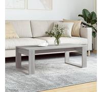 Festnight Mesa de Centro para Salón Mesa Auxiliar Salón Mesilla de Centro Moderna Mesa para Café Mesa para Sofa de Madera, Gris Sonoma 102x50x35 cm
