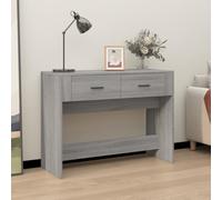 Festnight Mesa de Consola con 2 Cajones, Mesa de Entrada, Aparador Estrecho de Entrada, Mueble Recibidor de Entrada, Fácil Montaje, para Salón Pasillo 100x39x75 cm Gris Sonoma