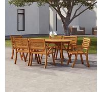 Festnight Mesa Jardín Madera Maciza, Mesa de Comedor para Jardín, Mesa de Comedor Exterior Rectangular, Mesa de Terraza, 200 x 90 x 75 cm-Type-2