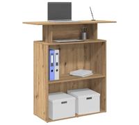 Festnight Mostrador de Recepción, Mueble Recepción Roble Artisan, Mostrador de Tienda, Mostrador de Venta, Mueble de Recepción de Oficina, Madera, 100x40x104 cm