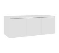Festnight Mueble para TV Aglomerado con 3 Cajones Mesa Flotante para TV Mesa TV Moderno Blanco 80x34x30 cm
