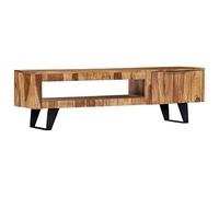 Festnight Mueble para TV Mueble TV Salón Moderno Mesa Televisión con 1 Puerta y 1 Compartimento Abierto, Madera Maciza de Sheesham 140x30x40 cm