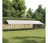 Festnight Perrera para Exterior Grande 600 x 200 x 150 cm Jaula Gallinero para Exterior Acero galvanizado Casetas de Perros