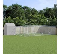 Festnight Perrera para Exterior Grande con Techo Resistente a Agua y UV 10 x 6 x 2.5 m Jaula Casetas de Perros Gallinero para Exterior Acero galvanizado