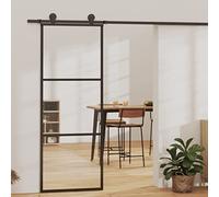 Festnight Puerta Correder con Herrajes de ESG Vidrio y Aluminio, Puertas Correderas de Cristal, Puertas Interiores, Seguro y Duradero, Type 1 76x205 cm (183 cm Sliding Rail)