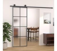 Festnight Puerta Corrediza con Herrajes Puertas Corrediza Vidrio Puerta Corredera Deslizante de Cristal Seguridad 76 x 205 cm