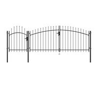 Festnight Puerta de Jardín 2 x 4 m, Puerta para Valla con Sistema de Cerradura, Puerta de Exterior, Cancela de Valla,