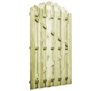 Festnight Puerta de Valla Madera, Cancela de Valla Jardín Exterior, Resistente a la Intemperie y a la Putrefacción, Puerta Diseño Arqueado Verde 100x150 cm