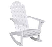 Festnight- - Silla Mecedora de jardín de Madera, Silla de Relax, sillón de jardín, Silla de Lectura, 72 x 92 x 104 cm, Color Blanco