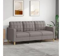 Festnight Sofá de 3 Plazas para Salón, Sofá Chaise Longue Moderno de Tela, Sofá Sillón, Sofa para Dormitorio Salón Oficina, Taupé 180 cm