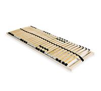 Festnight Somier de láminas Somier Multiláminas con Reguladores Lumbares, 28 Listones de 7 Regiones Sin Patas 90x200 cm