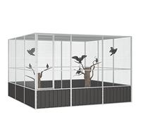 Festnight Voladera Grande para Pájaros, Pajarera de Exterior, Voladera de jardín - 302,5 x 324,5 x 211,5 cm Gris Antracita