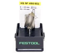 Festool 490951 - Fresa helicoidal HS para ranura, vástago 8 mm HS Spi S8 D20/25