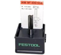 Festool 490958 - Fresa para ranurar de metal duro, filo de base, vástago 8 mm HW S8 D9/23