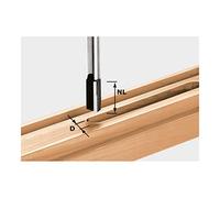 Festool 490975 - Fresa para ranurar de metal duro, filo de base, vástago 8 mm HW S8 D25/20