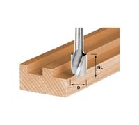 Festool 490978 - Fresa helicoidal para ranura, metal duro, filo de base, vástago 8 mm HW Spi S8 D6/16