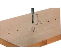 Festool 491064 - Brocas Acero para Agujeros Pasantes HW, Vástago 8 mm HW S8 D530