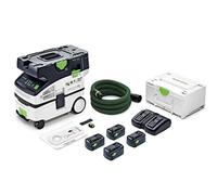 Festool CTLC Mini I-Plus Aspirador a Batería sin Cable Clase L | Turbina 36 V, 3 niveles de potencia, arranque automático Bluetooth, compatible sistema Festool 18 V