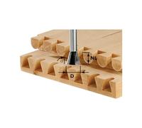 Festool 490996 - Fresa de cola de milano / dientes HW, vástago 8 mm HW S8 D20/17/15
