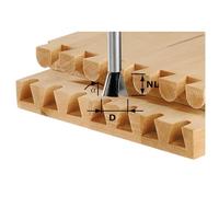 Festool Fresa de cola de milano HS S8 D20/17/15°