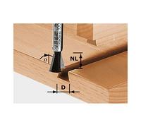 Festool Fresa de cola de milano HW S8 D14,3/13,5/15°