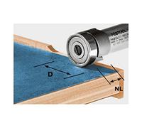 Festool Fresa de Enrasado HW/KLS D22/8 para Fresadora OFK | Fresa con cojinete de bolas, diámetro 22 mm, longitud de corte 8 mm, filos de metal duro