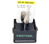 Festool 490950 - Fresa helicoidal HS para ranura, vástago 8 mm HS Spi S8 D18/25