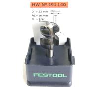 Festool Fresa para listón de agarre HW S8 D22/16/R2,5+6