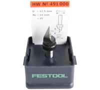 Festool 491000 - Fresa para placas de cartón enyesado HW, vástago 8 mm HW S8 D12,5/45°