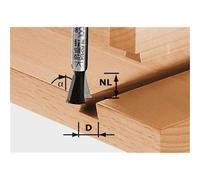 Festool Fresa de cola de milano HW S8 D14,3/13,5/15°