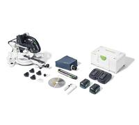 Festool Ingletadora a Batería KSC 60 EB - Sierra de Inglete KAPEX | Motor EC-TEC sin escobillas, guía de doble columna, ángulo de inglete ±60°, inclinación ±47°, luz LED
