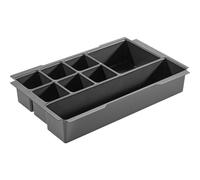 Festool Inserto Universal TZE-UNI SYS3 S 76 - Organizador Systainer | Compatible con Systainer³ S 76 - 258 x 164 x 45 mm - compartimentos ajustables para accesorios y piezas pequeñas