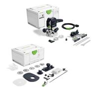 Festool Juego de enrutador REBQ 1010 (con tope lateral con ajuste fino, módulo de luz, portabrocas de pinza, llave de extremo abierto, cable de red enchufable, juego de accesorios), en el sistema