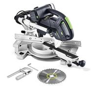 Festool KS 60 E KAPEX Sierra Ingletadora de Doble Bisel | Inglete ±60°, bisel 47°/46°, guía de doble columna, luz LED - incluye hoja, mordaza y llave Allen