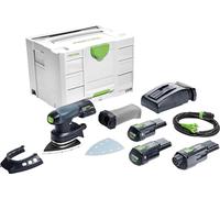 Festool Lijadora delta inalámbrica DTSC 400 3,0 I-Set (con baterías BP 18 Li 3,0, cargador rápido, adaptador de red (incluye cable de alimentación Plug IT), zapata, protector, bolsa de recogida de