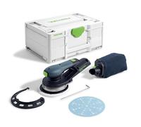 Festool Lijadora orbital inalámbrica ETSC 2 150-Basic con disco de lijado M8, diámetro: 150 mm, MULTI-JET-Stream 2 (suave W-HT) en Systainer SYS3 M 187