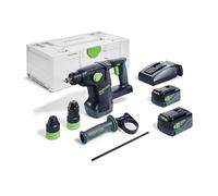 Festool Martillo Combinado a Batería KHC 18 SDS-Plus Brushless | Motor EC-TEC sin escobillas, 2,6 J, KickbackStop, portabrocas SDS-Plus y cierre rápido, luz LED, 18 V