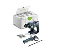 Festool Martillo combinado inalámbrico KHC-S 18 SDS-Plus Basic 18 V | Motor sin escobillas EC-TEC de 1,7 J de energía de impacto, Systainer con caja de brocas, batería no incluida