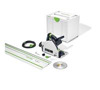 Festool Sierra de Incisión TS 55 REBQ-Plus-FS Sierra Circular | 1200 W, hoja 160 mm, profundidad corte 55 mm a 90°, ángulo -1° a 47°, conexión aspiración 27/36 mm