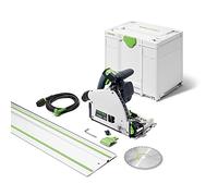 Festool Sierra de Incisión TS 60 KEBQ-Plus-FS con Riel Guía | Sierra circular de inmersión profesional con KickbackStop, motor EC-TEC y compatibilidad con rieles FS y FSK