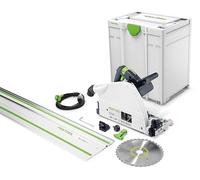 Festool Sierra de Incisión TS 75 EBQ-Plus-FS con Riel de Guía | Sierra circular de inmersión profesional con guía FS 1400/2, FastFix y Systainer³ incluidos