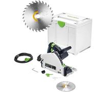 Festool Sierra de inmersión TS 55 F-Plus Master Edition (con hojas de sierra, astillas, ventana de visualización, llave Allen) en Systainer