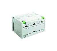 Festool SORTAINER SYS 3-SORT/4 - Organizador con 4 Cajones | Sistema Systainer compatible - cajones configurables con espacios de rotulación para accesorios y consumibles