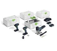 Festool Systainer ToolboxTB M 137 Conjunto combinado de batería Montaje destornillador de impacto con batería TID 18 I rompecabezas de palanca PSC 420 I