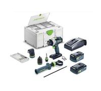 Festool 577621 Taladradora de percusión sin cable TPC 18/4 5.0/4.0 I-Set QUADRIVE