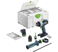Festool Taladro atornillador de percusión a batería TPC 18/4-Basic-Set | Motor EC-TEC sin escobillas de 18 V, 4 velocidades, CENTROTEC, FastFix, en Systainer SYS3