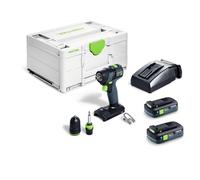 Festool Taladro atornillador inalámbrico TXS 18 - Atornillador compacto en | Destornillador en forma de T de 18 V con sistema FastFix, Centrotec, iluminación LED y Bitdepot